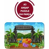 Lipyos Dinazor Park A3 104 Parça Puzzle, Oyuncak, Yapboz