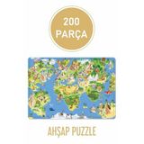LİPYOS Dünyayı Geziyorum 200 Parça Ahşap Puzzle