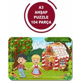 Lipyos Elmalı Ağacı ve Şeker Ev A3 104 Parça Puzzle, Oyuncak, Yapboz