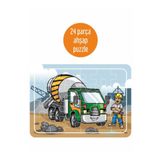 Lipyos Iş Makinası Çimento Arabası 24 Parça Ahşap Puzzle