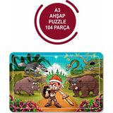 Lipyos Kahraman ve Vahşi Hayvanlar A3 104 Parça Puzzle Oyuncak Yapboz