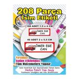 LİPYOS Okul Etiketi Kalem Defter Etiketi Kişiye Özel İsim Yazılabilen Araba Temalı Etiket 208 Parça