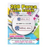LİPYOS Okul Etiketi Kalem Defter Etiketi Kişye Özel İsim Yazılabilen Futbol Topu Temalı Etiket 208 Parça