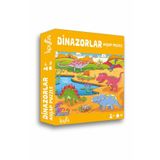 LİPYOS Sevimli Dinazorla-1 40 Parça Mini Ahşap Puzzle