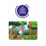 Lipyos Sevimli Fil Ve Arkadaşları A4 54 Parça Puzzle, Oyuncak, Yapboz A41194
