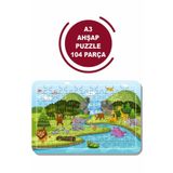 LİPYOS Sevimli Hayvanlar A3 104 Parça Puzzle, Oyuncak, Yapboz A3 1004