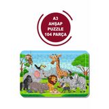 LİPYOS Sevimli Hayvanlar A3 104 Parça Puzzle, Oyuncak, Yapboz A3 1005