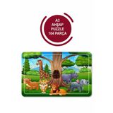 Lipyos Sevimli Hayvanlar A3 104 Parça Puzzle, Oyuncak, Yapboz A3 1121