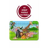 LİPYOS Sevimli Hayvanlar A3 104 Parça Puzzle, Oyuncak, Yapboz A3 1372
