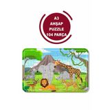 LİPYOS Sevimli Hayvanlar A3 104 Parça Puzzle, Oyuncak, Yapboz A3 1562