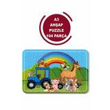 LİPYOS Sevimli Hayvanlar A3 104 Parça Puzzle, Oyuncak, Yapboz A3 1573