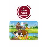 Lipyos Sevimli Hayvanlar A3 104 Parça Puzzle, Oyuncak, Yapboz A3 1574