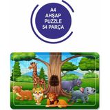 Lipyos Sevimli Hayvanlar A4 54 Parça Puzzle, Oyuncak, Yapboz