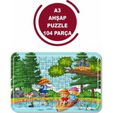 Lipyos Sevimli Hayvanlar ve Biz A3 104 Parça Puzzle, Oyuncak, Yapboz