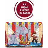 Lipyos Sirk Sirk Hayvanları A3 104 Parça Puzzle Oyuncak Yapboz