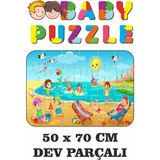 Lipyos Tatil, Deniz ve Oyun Zamanı Dev Parçalı Eğlenceli Puzzle 50 x 70 cm Puzzle