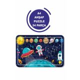Lipyos Uzay Astranot ve Gezegenler A4 54 Parça Puzzle, Oyuncak, Yapboz
