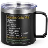 LiqCool Komik Oyun Kupası, 14 oz Efsanevi Yalıtımlı Kahve Kupası, Erkekler Erkek Arkadaş Erkek Arkadaş Kardeş Koca Eşi için Oyun Noel Hediyeleri, Nerdy Guy Gamer ve Kahve Severler için LOL DND Kupası,
