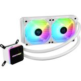 Liqmax Iıı Argb 240 mm Beyaz Aıo Sıvı Soğutucu, Intel/amd Işlemciler Için Su Soğutma, Argb Fan - Çok Renkli