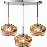 Liquid Glass Modern Sarkıt Avize – Bakır , Gold , Füme Organik Tasarım Tekli Avize - Bakır - Krom