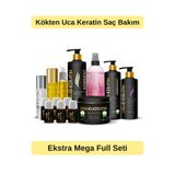 Liquid Keratin Ekstra Mega Full - Kökten Uca Keratin Saç Bakım Seti - Onarıcı Güçlendirici