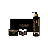 Liquid Keratin Evde Keratin Bakımı - Yıpranan Yanan Kırılan Kuru Mat Sert Saçlar Için - Şampuanlı Süper Set