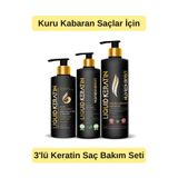 Liquid Keratin Kabaran Kuru Saçlara Keratin Bakım Seti (3'LÜ)