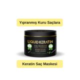 Liquid Keratin Keratin Saç Maskesi (250ML) Kuru Mat Sert Yıpranmış Yanmış Kırık Saçlar Için Onarıcı Bakım