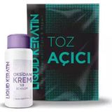 Liquid Keratin Keratinli Gri Toz Açıcı Oksidan Krem - Saç Rengi Boya Açıcı Set (30GR 60ML)