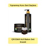 Liquid Keratin KRS3802-YHB Yıpranmış Saçlara Saç Botoksu Bakım Onarıcı Full Set (Kremli)