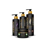Liquid Keratin Kuru Mat Sert Kabaran Saçlar Için 4'lü Keratin Bakım Seti