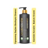 Liquid Keratin Kuru Mat Sert Kırık Yıpranmış Saç Uçları Için Durulanmayan Keratin Saç Bakım Kremi (NEMLENDİRİCİ)