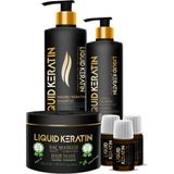 Liquid Keratin Onarıcı Saç Botooksu No 1 - Yıpranan Yanan Kopan Kırılan Saçlara Keratin Bakım Seti