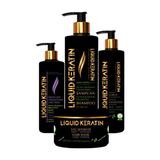 Liquid Keratin Saç Düzleştirici 4'lü Keratin Bakım Seti - Kabaran Kuru Sert Saçlar İçin Şampuan+Krem+Keratin+Maske