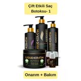 Liquid Keratin TYC333200317d7467e3b2018 Çift Etkili Saç Botoksu No 1 - (Onarim Bakim) Keratin Seti - Yanan Yıpranan Kabaran Saçlara