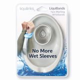 Liquilinks - LiquiBands Yüz Yıkama için Silikon Bilek Bantları - Sizi Kuru Tutan Spa Yüz Yıkama Bileklikleri - 1 Çift Bilek Su Koruması - Genç Kızlar için Temel Güzellik Aksesuarı Güvercin Grisi