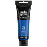 Liquitex 1046420 Basics - Akrilik boya, monopigmente sanatçı pigmentleri, solmaz, orta viskozite, aşif kalitesi, ipek parlaklığında kaplama, 118 ml tüp, birincil mavi