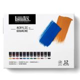 Liquitex 3699325 akrilik boya, guaj özellikleri, solmaz, suya dayanıklı, 12 akrilik boya, 22 ml tüplerde - Essentiels