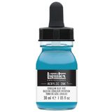 Liquitex 4260470 Ink Professional flüssige Acrylfarben, Tusche, 30 ml, hochpigmentierte Airbrushfarbe, cölinblau farbton
