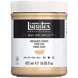 Liquitex 4412434 Professional Heavy Body akrilik boya, sanatçı kalitesinde, mükemmel ışık haslığı, yağlı tutarlılık, 473 ml saksı – ağartılmamış titanyum