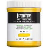 Liquitex 4412890 Professional Heavy Body Akrilik Boya, Sanatçı Kalitesinde, Mükemmel Işık Haslığı, Yağlı Tutarlılık, 473 ml Kap - Kadmiyum İçermeyen Sarı Orta