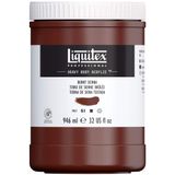 Liquitex 4413127 Professional Heavy Body akrilik boya, sanatçı kalitesinde, mükemmel ışık haslığı, yağlı tutarlılık, 946 ml saksı - Yanık Siena