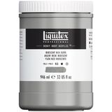 Liquitex 4413239 Professional Heavy Body Akrilik Boya, Sanatçı Kalitesinde, Mükemmel Işık Haslığı, Yağlı Tutarlılık, 946 ml Saksı, Zengin Gümüş