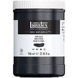 Liquitex 4413244 Professional Heavy Body Akrilik Boya, Sanatçı Kalitesinde, Mükemmel Işık Haslığı, Yağlı Tutarlılık, 946 ml Saksı, Fildişi Siyahı