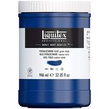 Liquitex 4413316 Professional Heavy Body akrilik boya, sanatçı kalitesinde, mükemmel ışık haslığı, yağlı kıvamda, 946 ml tencere - ftalo mavisi (yeşil ton)