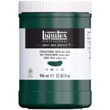 Liquitex 4413317 Professional Heavy Body Akrilik Boya, Sanatçı Kalitesinde, Mükemmel Işık Haslığı, Yağlı Kıvamda, 946 ml Saksı, Ftalo Yeşili (Mavi Tonu)