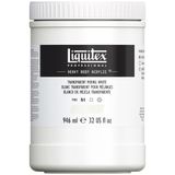 Liquitex 4413430 Professional Heavy Body akrilik boya, sanatçı kalitesinde, mükemmel ışık haslığı, tereyağı kıvamında, 946 ml tencere - karışık beyaz şeffaf