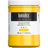 Liquitex 4413890 Professional Heavy Body Akrilik Boya, Sanatçı Kalitesinde, Mükemmel Işık Haslığı, Yağlı Tutarlılık, 946 ml Kap - Kadmiyum İçermeyen Sarı Orta