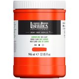 Liquitex 4413893 Professional Heavy Body Akrilik Boya, Sanatçı Kalitesinde, Mükemmel Işık Haslığı, Yağlı Tutarlılık, 946 ml Saksı, Kadmiyum İçermez, Açık Kırmızı
