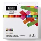 Liquitex 4610660 Profesyonel Boya Kalemi, Geniş Fosforlu, Set 6 renk